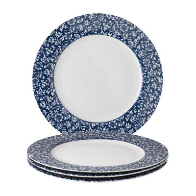 Laura Ashley Sweet Allysum 4-pc. Porcelain Dinner Plate Set - Blueprint Collectables
