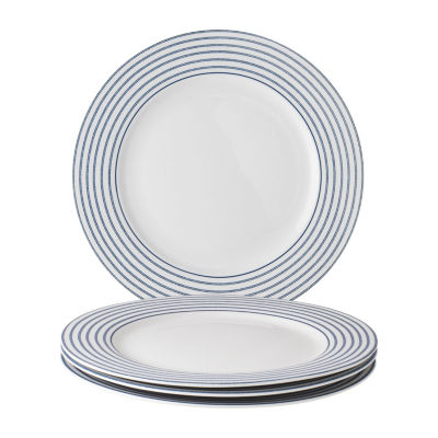 Laura Ashley Candy Stripe 4-pc. Porcelain Dinner Plate - Blueprint Collectables
