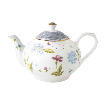 Laura Ashley Elveden White Porcelain Teapot - Heritage Collectables
