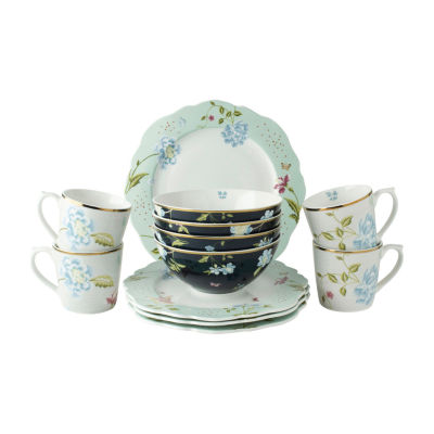 Laura Ashley Mixed Designs 12-pc. Porcelain Dinnerware Set - Heritage ...