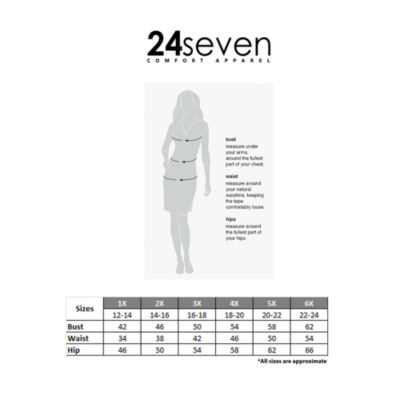 24seven Comfort Apparel Plus Womens U Neck Long Sleeve Tunic Top