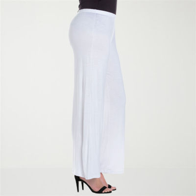 24seven Comfort Apparel Womens Plus Flare Palazzo Pant