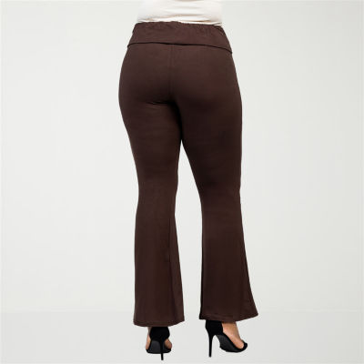 24seven Comfort Apparel Womens Plus Flare Sweatpant