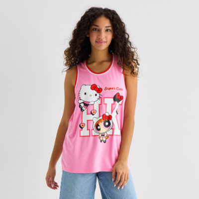 Hello Kitty x Powerpuff Girls Basketball Jersey Womens Juniors Crew Neck Jersey