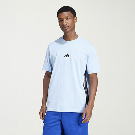 adidas Mens Crew Neck Short Sleeve Active T-Shirt, X-large, Blue