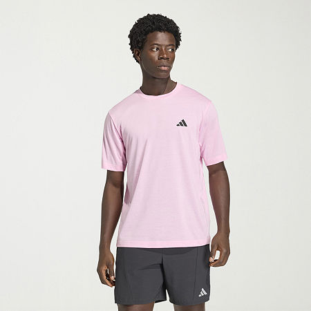 adidas Mens Crew Neck Short Sleeve Active T-Shirt, X-large, Pink