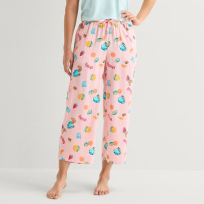 Sleep Chic Womens Poplin Pajama Capri Pant
