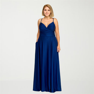 City Triangle Womens Juniors Plus Sleeveless A-Line Dress, Color