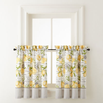 Home Expressions Lemon Zest 2-pc. Rod Pocket Window Tier