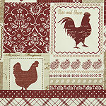 Home Expressions Rooster Round Up Rod Pocket Valance
