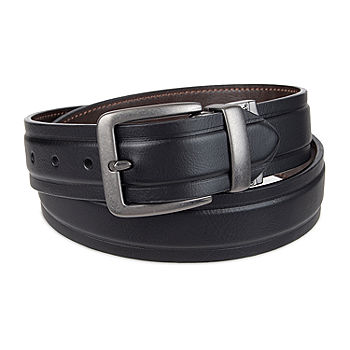 Levi's Heatcrease Mens Reversible Stretch Fabric Belt, Color: Black Brown -  JCPenney