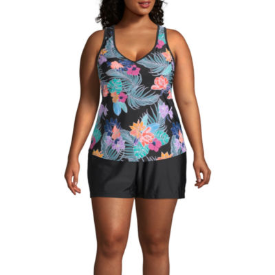 Zeroxposur Tropical Tankini Swimsuit Top or Swimsuit Bottom Plus, Color