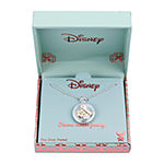 Disney Classics Ohana Crystal 16 Inch Link Flower Lilo & Stitch Pendant Necklace