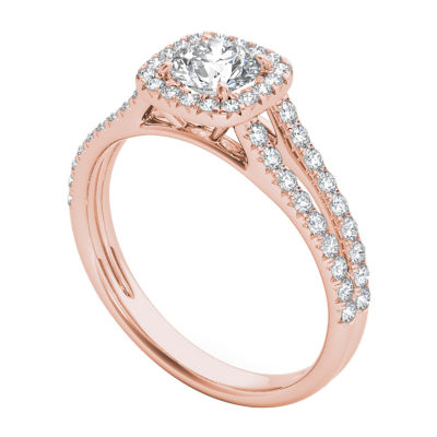 1 CT.T.W. Natural Round Diamond 14K Gold Engagement Ring