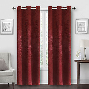 Regal Home Starbust Energy Saving Embroidered Sheer Grommet Top Set of 2 Curtain Panel, Brown | Back to College