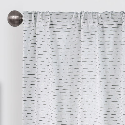 Regal Home Chenille Slub Sheer Rod Pocket Set of 2 Curtain Panel