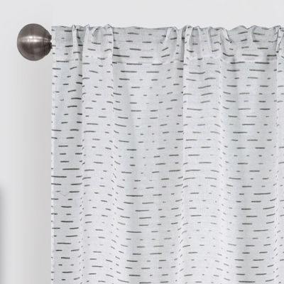 Regal Home Chenille Slub Rod Pocket Sheer Set of 2 Curtain Panels
