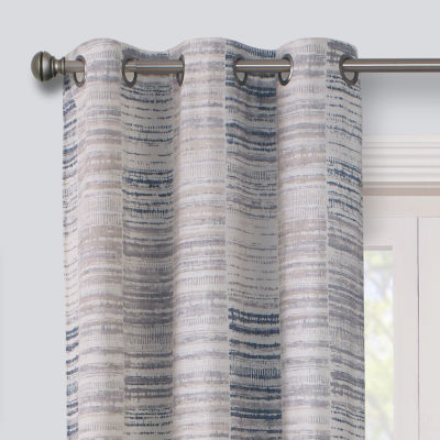 Regal Home Surfaces Tiles Light-Filtering Grommet Top Single Curtain Panel