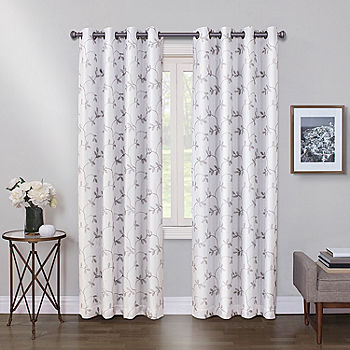 Max Blackout Mystique Embroidered 100 Grommet Top Single Curtain Panel Jcpenney