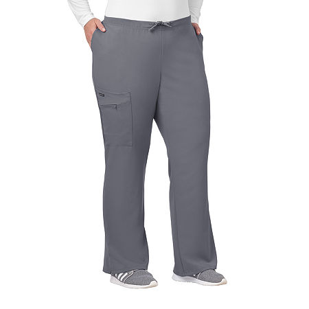 Jockey 2249 Tie-Waist 4-Pocket Womens Plus Scrub Pants, 4x-large, Gray