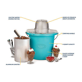 Nostalgia™ WICM4L 4-qt. Electric Ice Cream Maker with Wood Slatted Bucket  WICM4L, Color: Wood - JCPenney