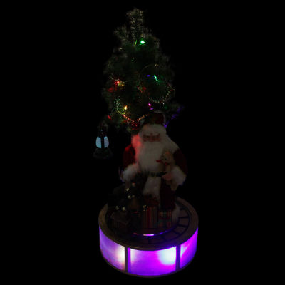 48'' Musical LED Lighted Santa Claus with Rotating Train Christmas Decor