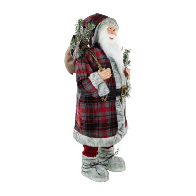 36'' Alpine Chic Santa Claus with Snowshoes and Skis Christmas Figure