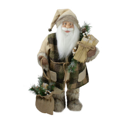 24'' Beige Santa Claus with Gifts Christmas Figure, Color: Multi - JCPenney