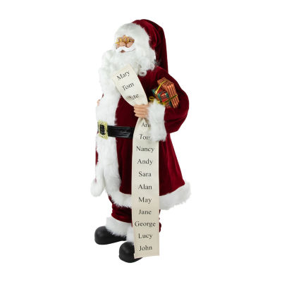 36'' Santa Claus with Naughty or Nice List Christmas Figure