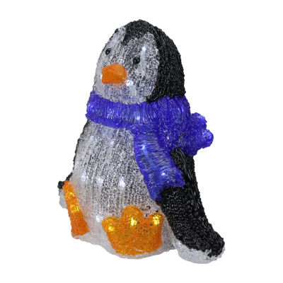 11.5'' Lighted Commercial Grade Acrylic Baby Penguin Christmas Display Decoration