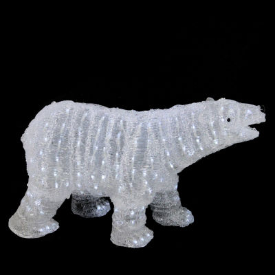 28'' Lighted Commercial Grade Acrylic Polar Bear Christmas Display Decoration