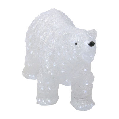 28'' Lighted Commercial Grade Acrylic Polar Bear Christmas Display Decoration