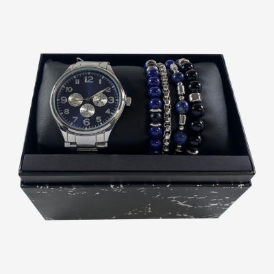 Mens Silver Tone 5-pc. Watch Boxed Set Mac7145jc