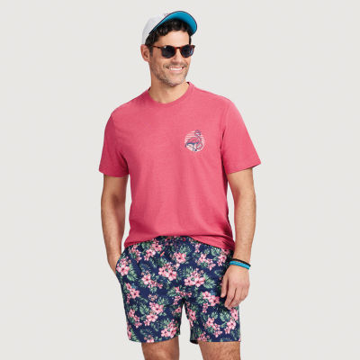 IZOD Saltwater Soft Wash Mens Crew Neck Short Sleeve Classic Fit Graphic T-Shirt