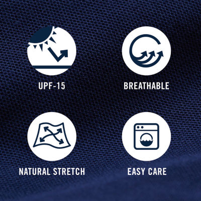 IZOD Advantage Performance Stripe Mens Regular Fit Short Sleeve Polo Shirt