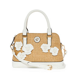 Liz Claiborne Nayla Mini Dome Satchel, Color: Natural - JCPenney
