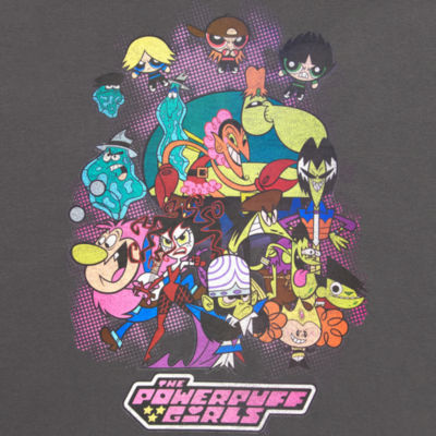 Ripple Junction Girls Juniors Crew Neck Short Sleeve Oversized Powerpuff Girls Graphic T-Shirt