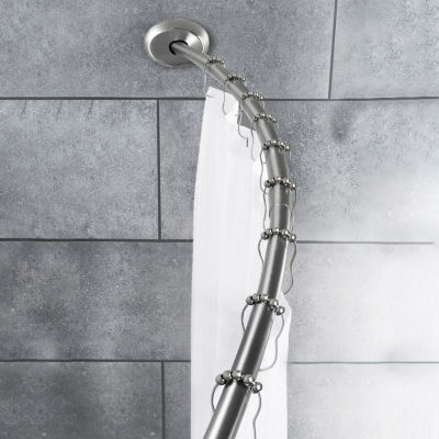 Maytex Mills Luminex Dual Mount Single Curved Shower Curtain Rod