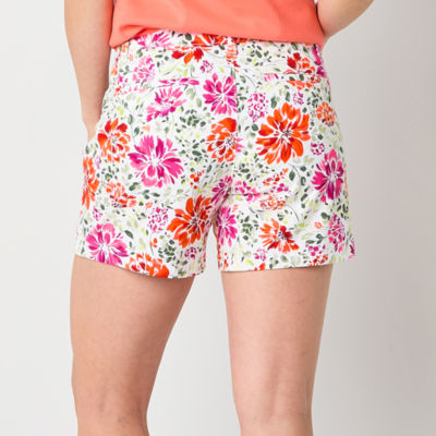 St. John's Bay Womens Mid Rise Chino Short