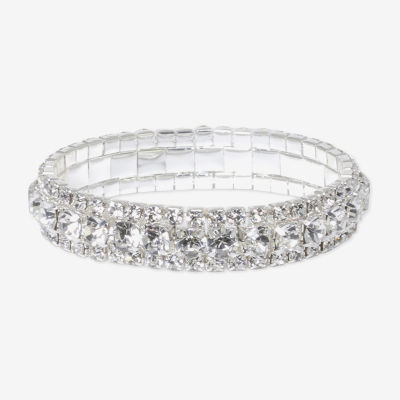 Bijoux Bar Womens Glass Stretch Bracelet