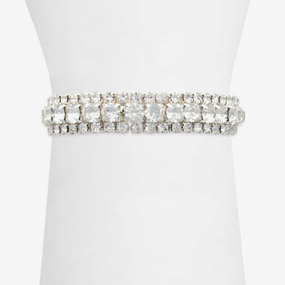 Bijoux Bar Womens Glass Stretch Bracelet