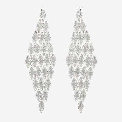 Bijoux Bar Womens Glass Drop Earrings