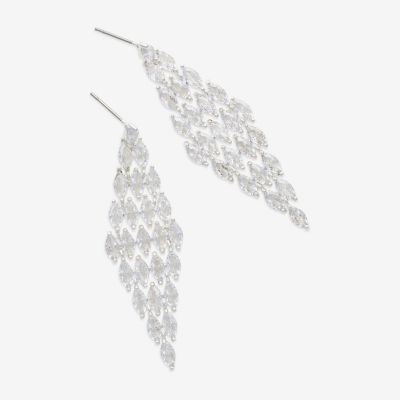 Bijoux Bar Womens Glass Drop Earrings