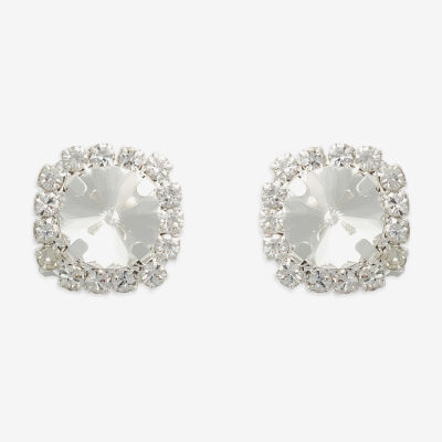 Bijoux Bar Glass 14.1mm Round Stud Earrings