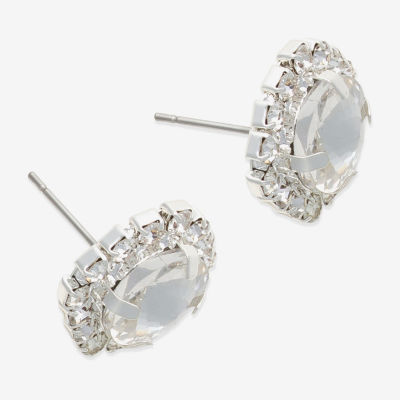 Bijoux Bar Glass 14.1mm Round Stud Earrings