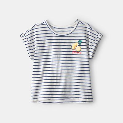 Carter's Little & Big Kid Girls Round Neck Short Sleeve Regular Fit Graphic T-Shirt