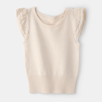 Carter's Little & Big Kid Girls Round Neck Short Sleeve Blouse