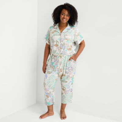 Liz Claiborne Cool and Calm Womens Plus Pajama Capri Pant