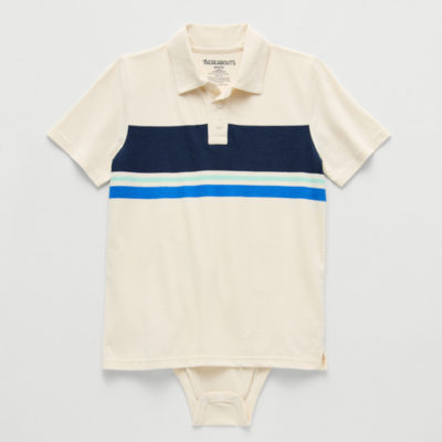 Thereabouts Little & Big Kid Boys Bodysuit Closure Easy-on + Easy-off Adaptive Short Sleeve Bodysuit