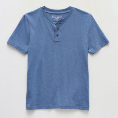 Thereabouts Little & Big Kid Boys Short Sleeve Regular Fit Henley Shirt